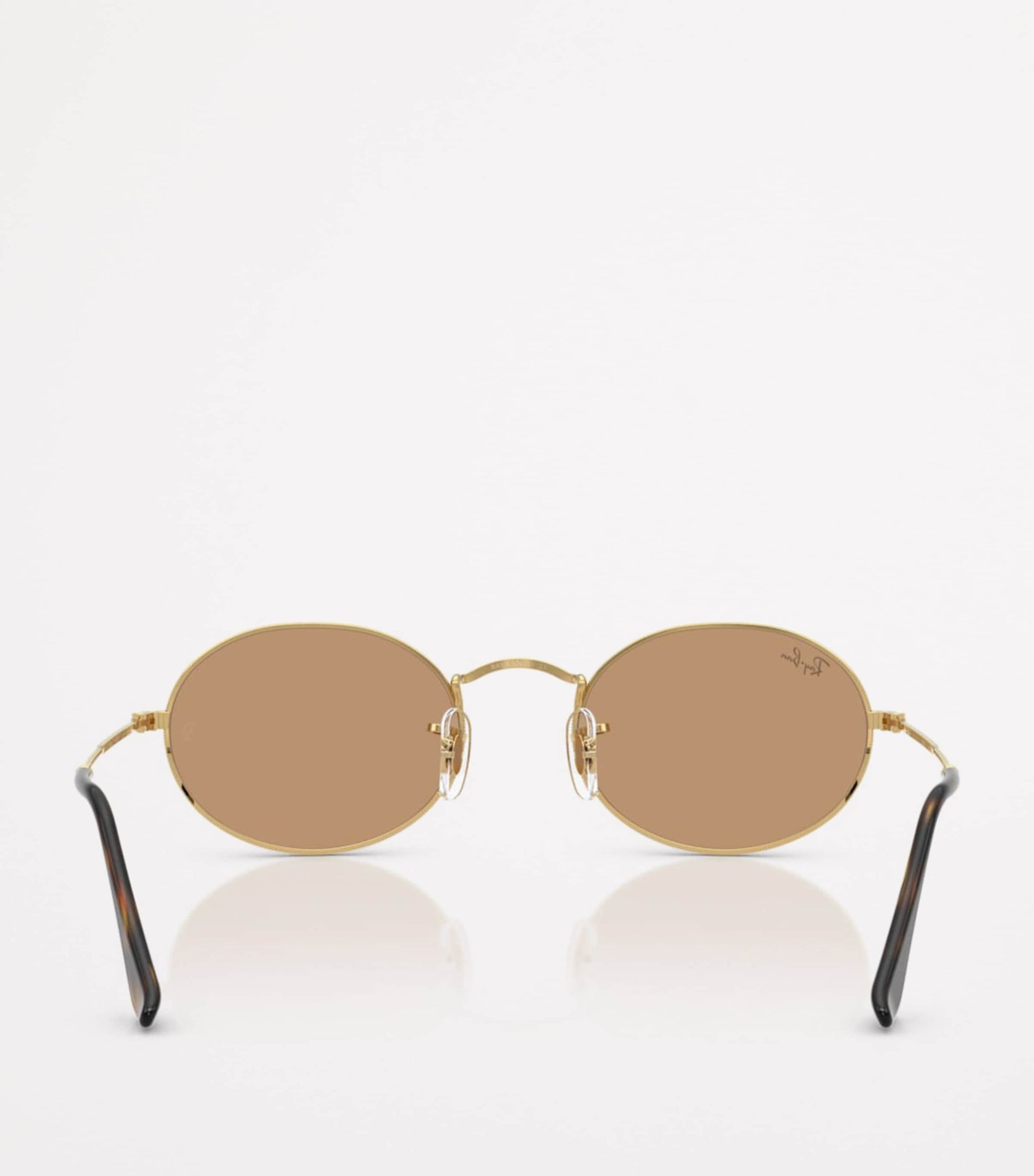 Ray-Ban Gold RB3547 Oval Metal Sunglasses