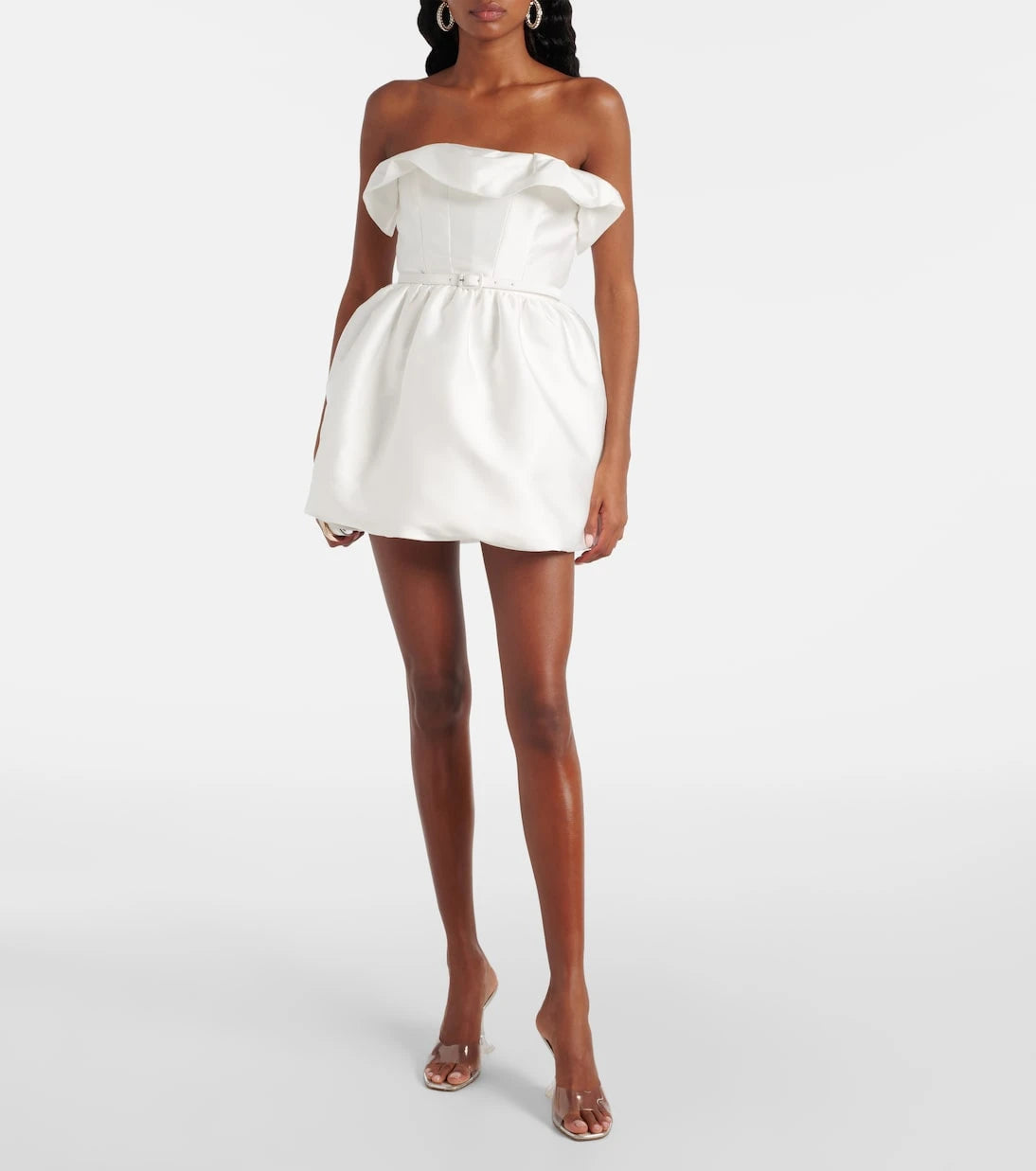 Roland Mouret - Ruffled draped strapless minidress