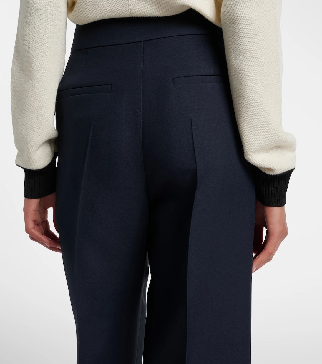 Valentino - VGold Crepe Couture wide-leg pants