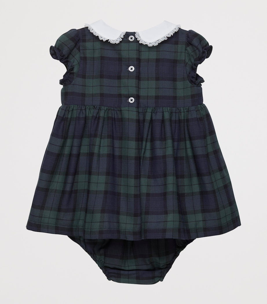 Tartan Reindeer Dress and Bloomers Set (0-9 Months)