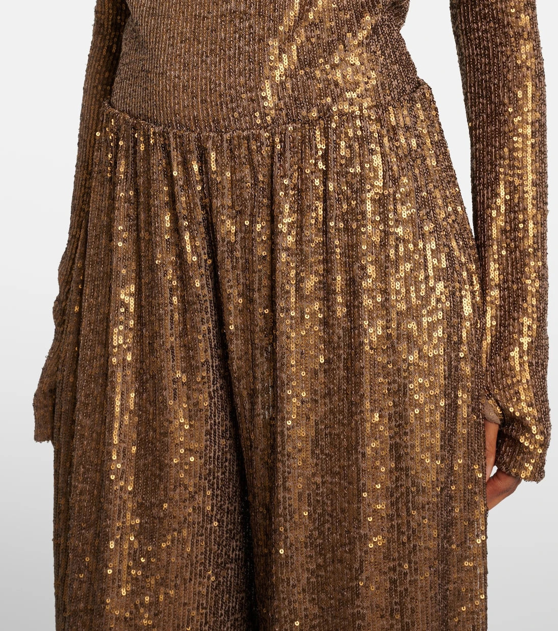 Norma Kamali - Boyfriend Elephant sequined palazzo pants
