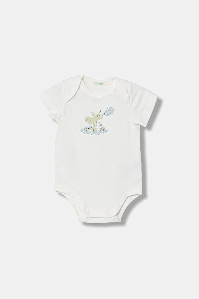 United Colors of Benetton bebek body pamuklu elastanlı 2'li