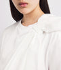 Max Mara White Cotton Bow-Detail T-Shirt