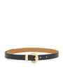 Black Leather Pebble Belt