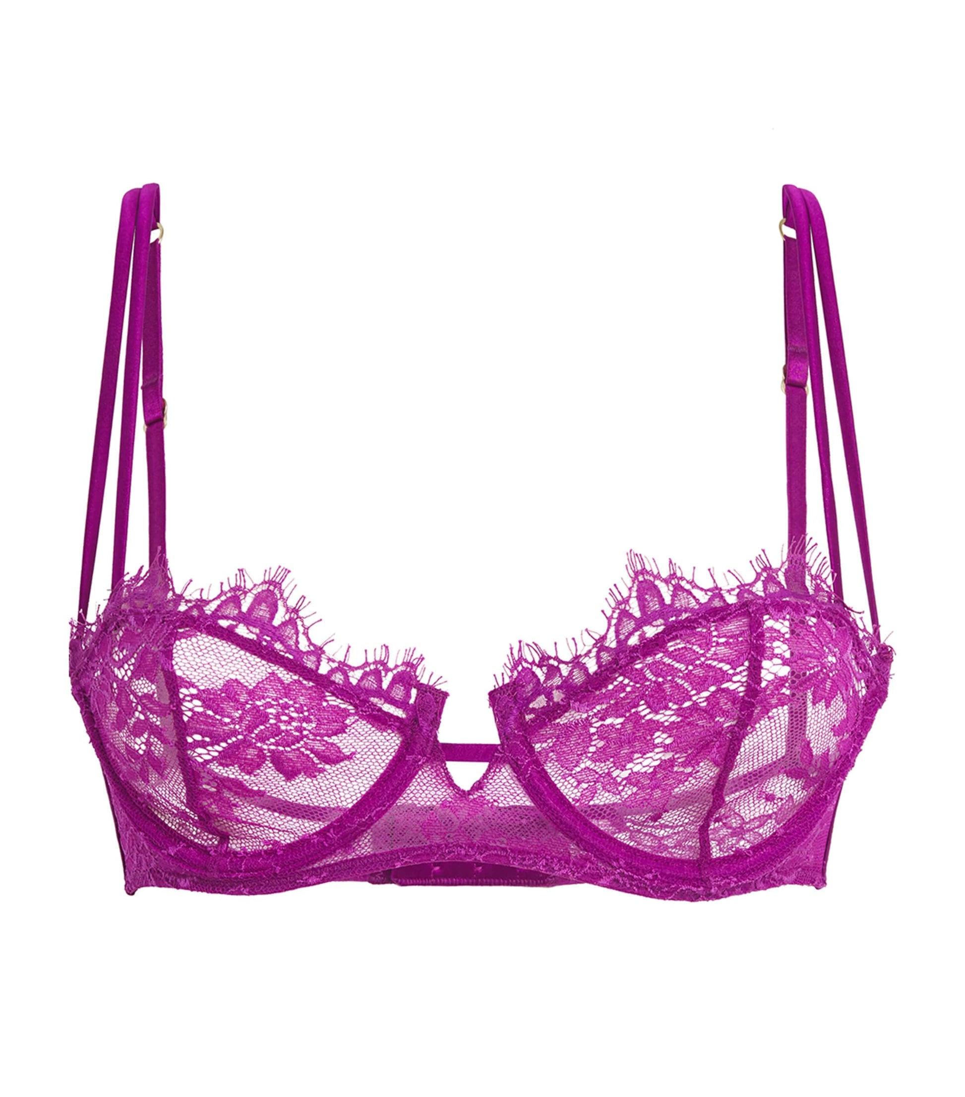 Kiki de Montparnasse Burgundy Lace Jolie Balconette Bra