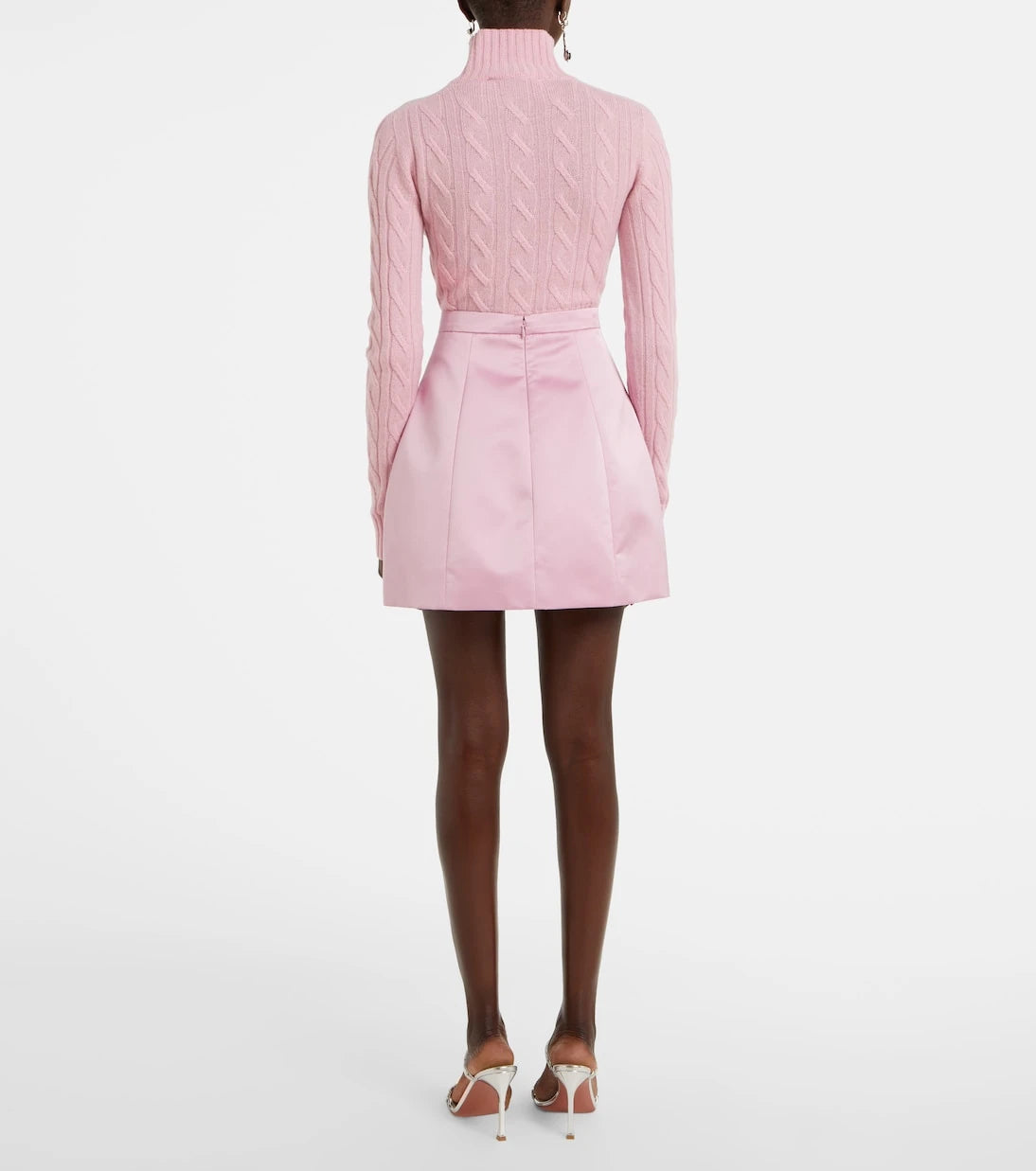 Blumarine - Duchesse high-rise satin miniskirt