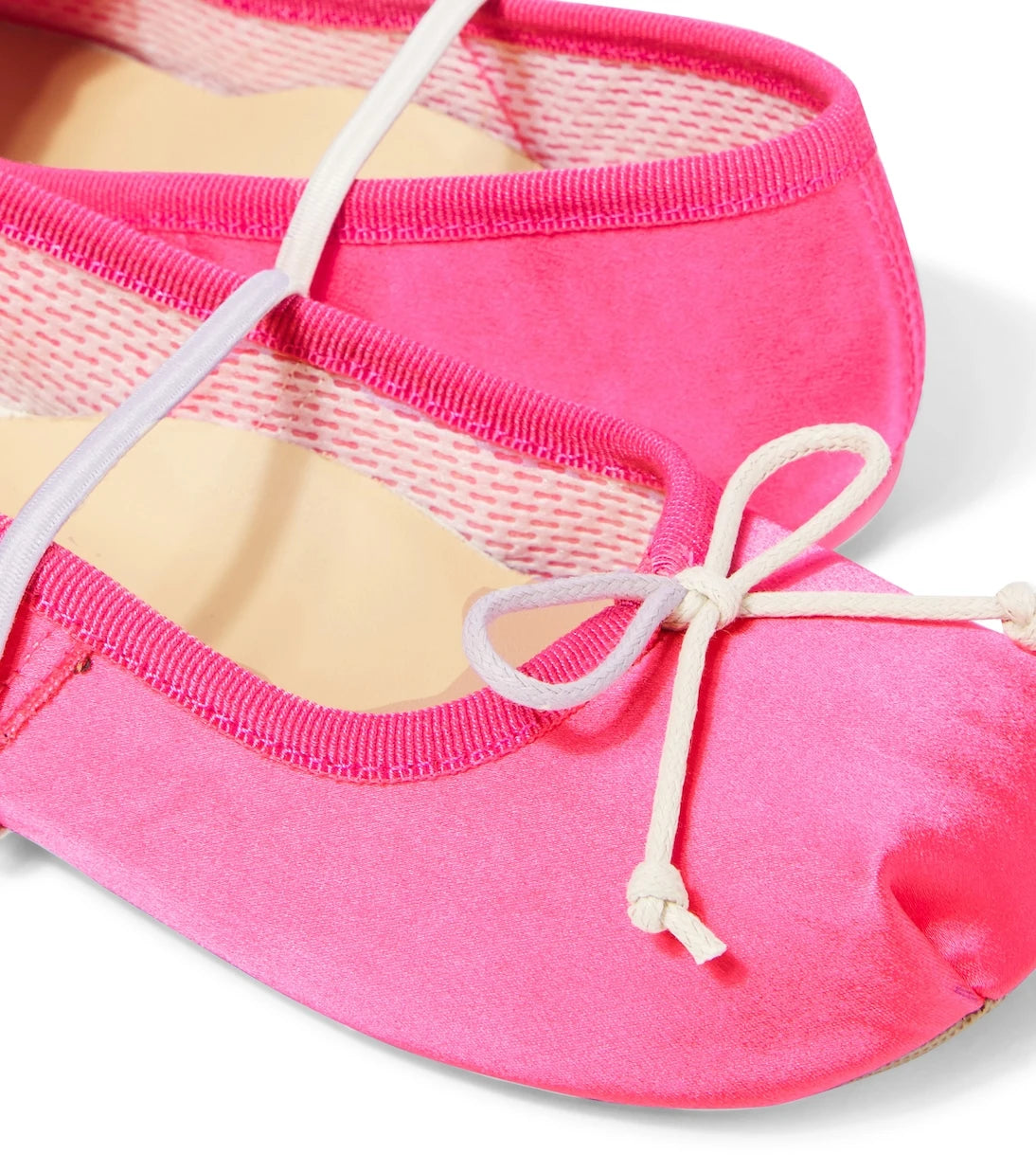 PèPè - Bow-detail satin ballet flats