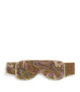 Brown Velvet Embroidered Floral Eye Mask