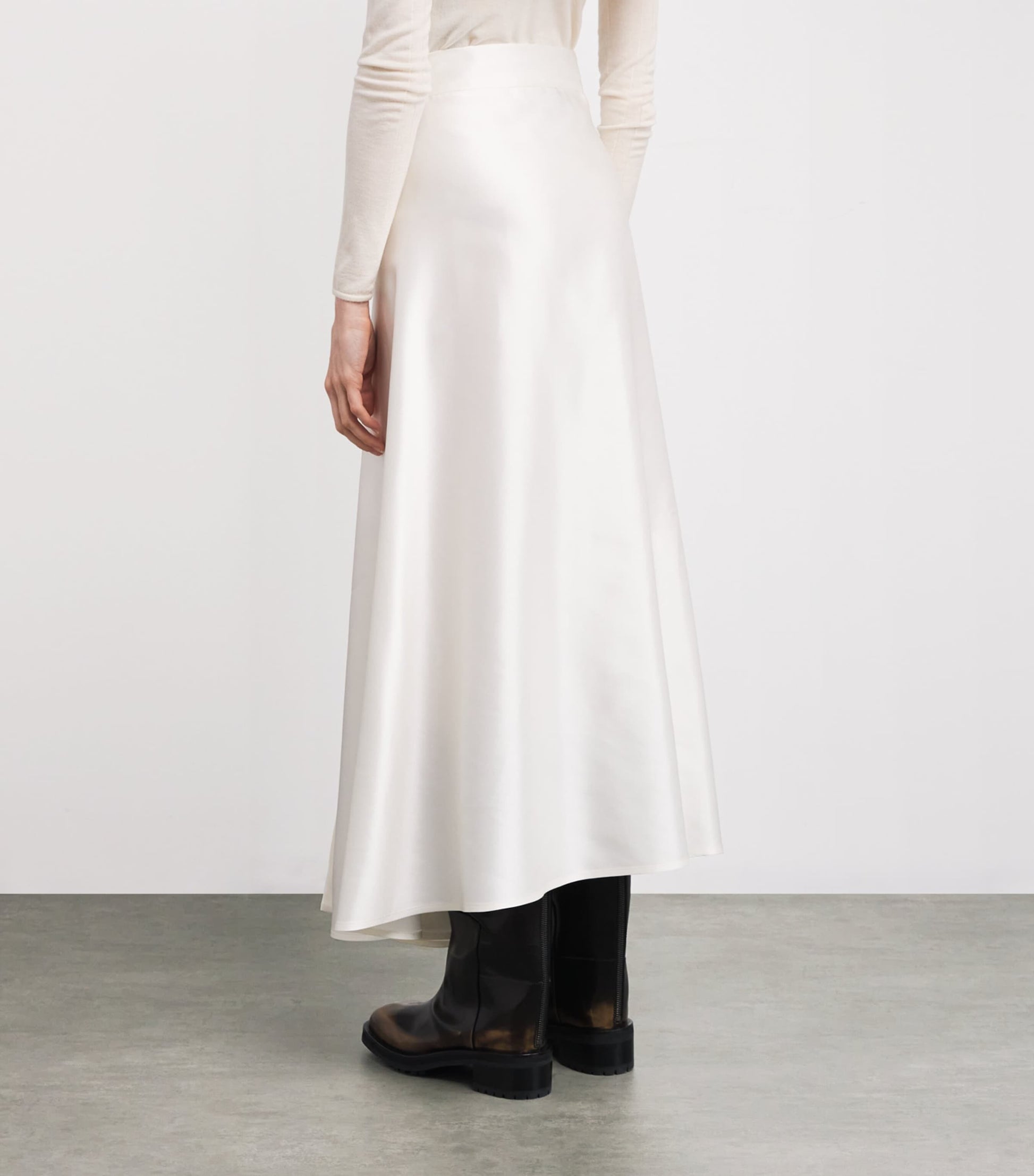 Silk Wrap Maxi Skirt