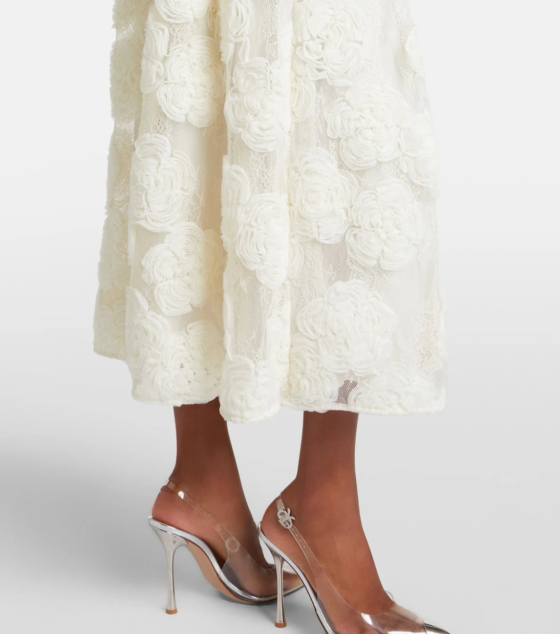Rotate - Floral mesh midi dress