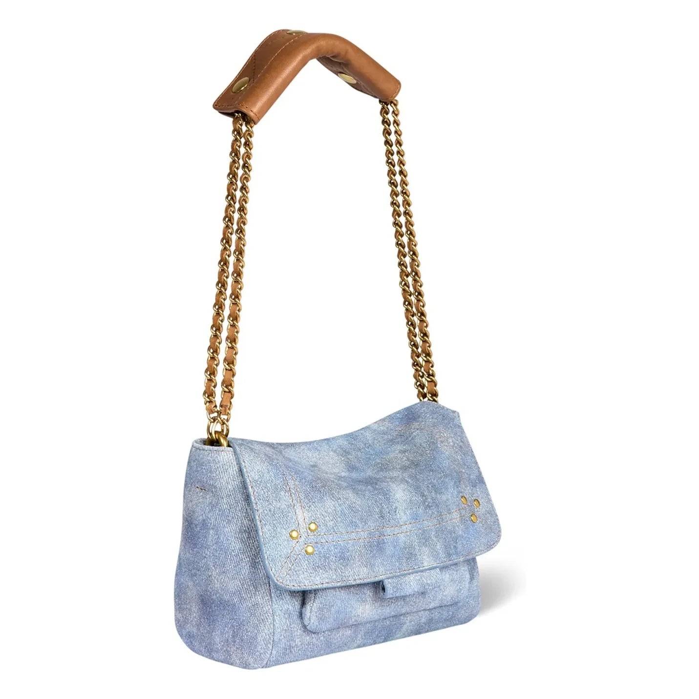 Jérôme Dreyfuss - Bag Lulu S Croûte Velours | Washed blue