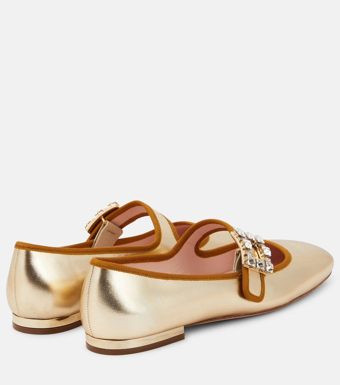 Roger Vivier - Très Vivier metallic leather ballet flats