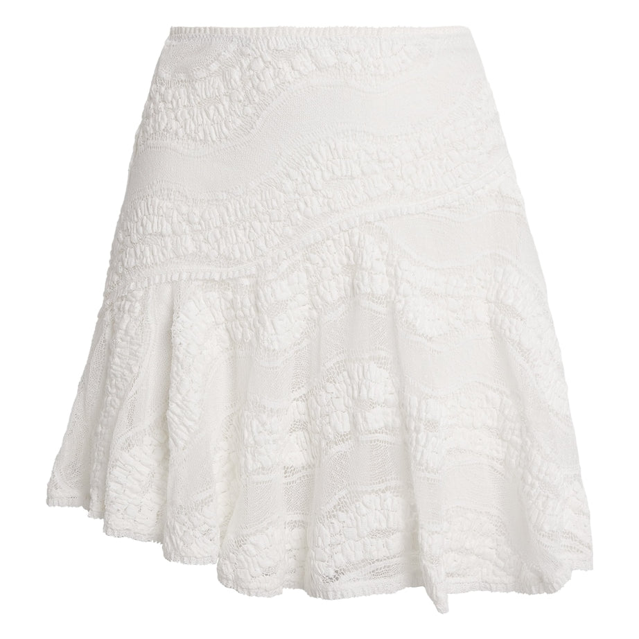 White Knitted Haze Mini Skirt