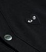 Comme Des Garçons Play Black Wool Heart Cardigan