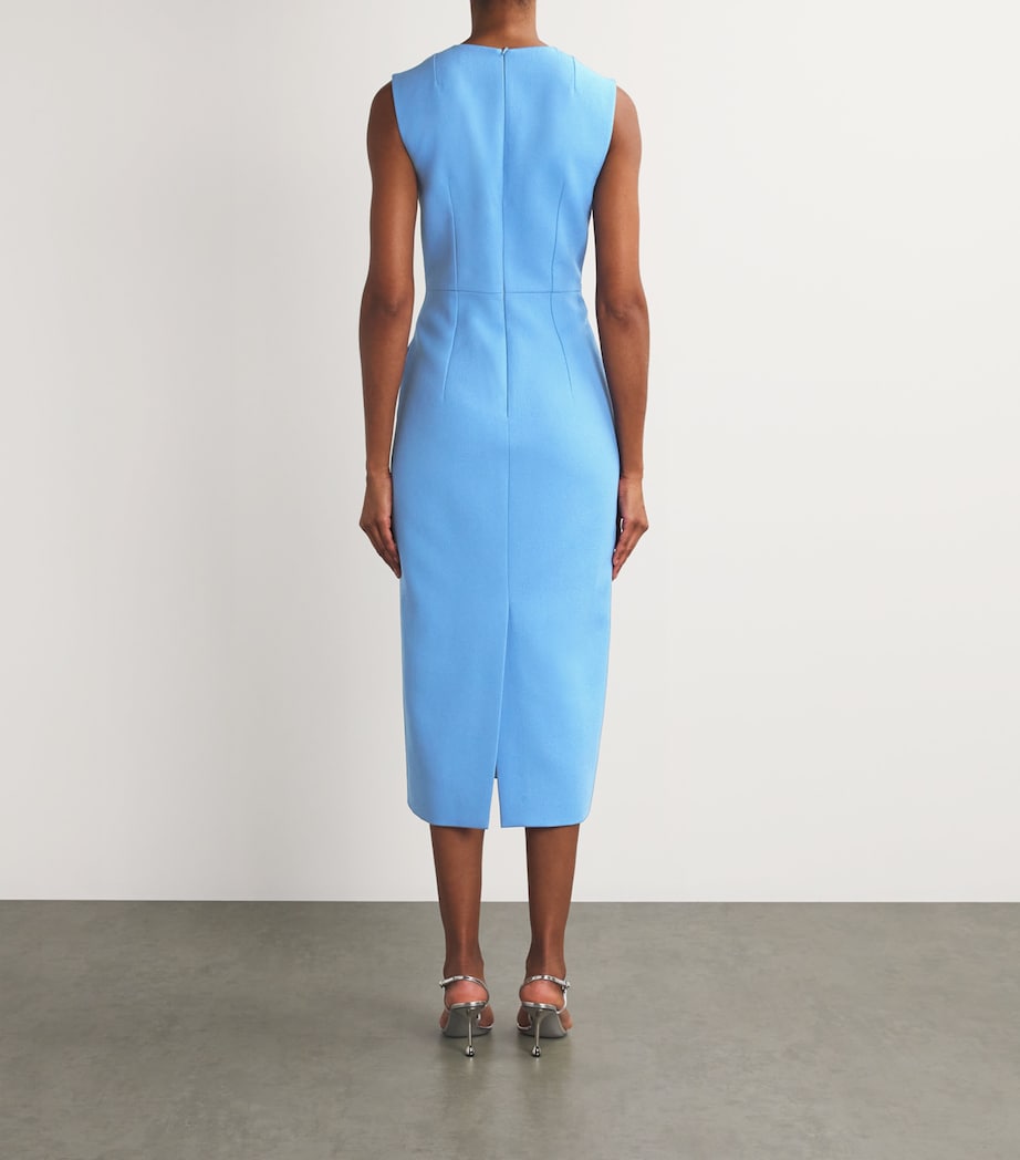 E.STOTT Blue Wool Mila Midi Dress