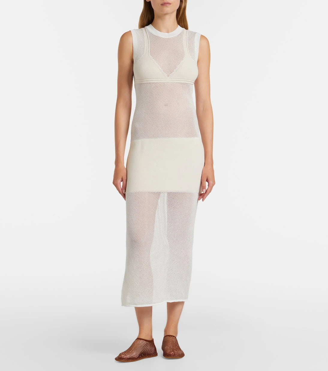Stella McCartney - Crochet cotton midi dress