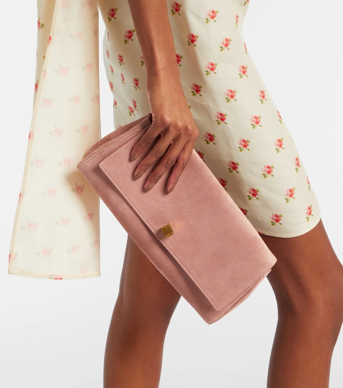 Khaite - Audrey suede clutch