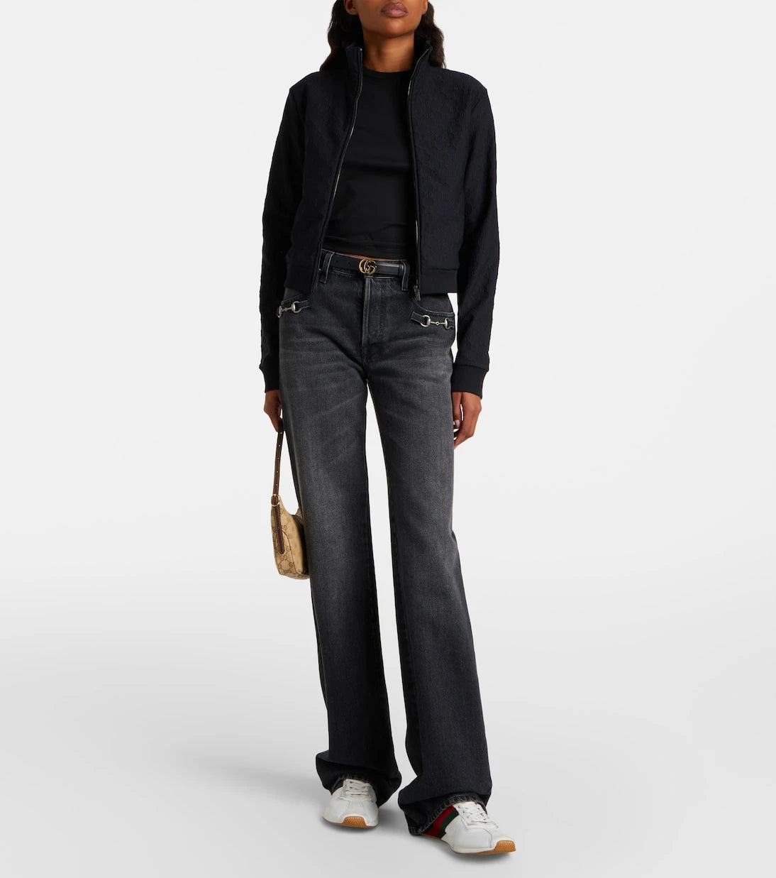 Gucci - Gucci Tempo suede-trimmed sneakers