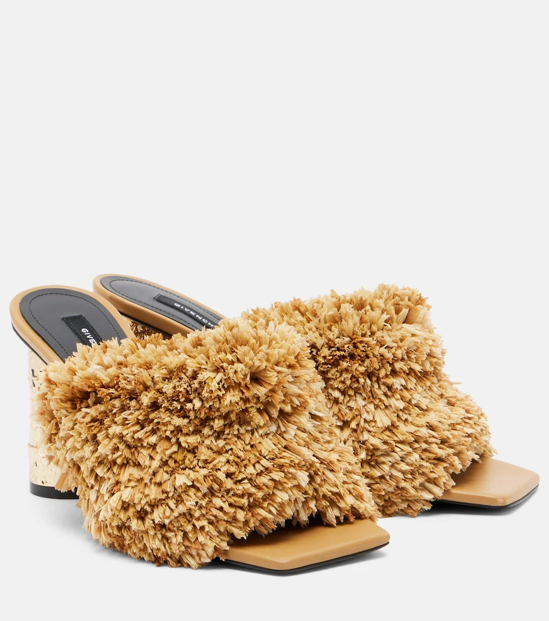 Givenchy - Tape raffia-effect mules