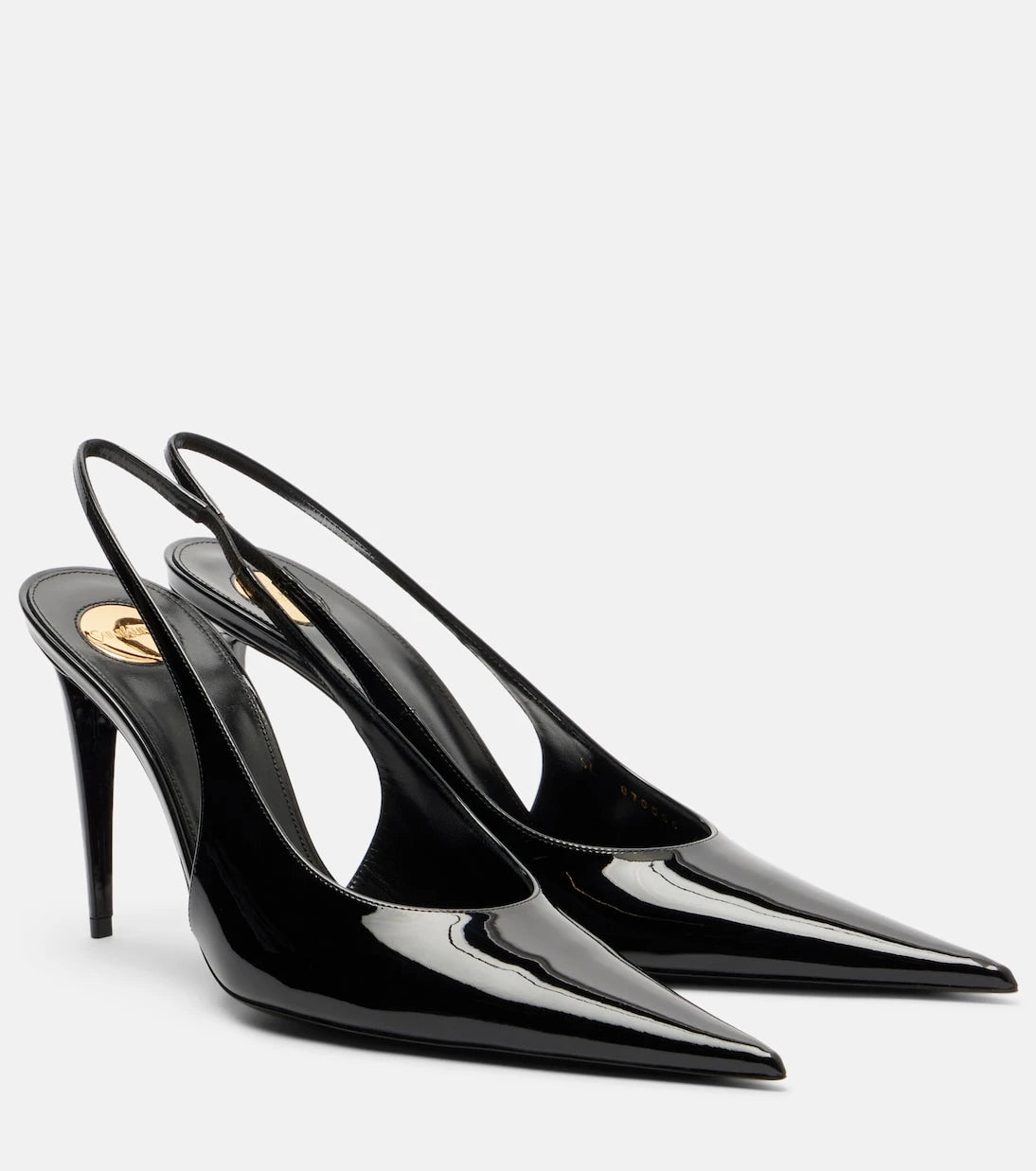 Saint Laurent - Guermantes 95 patent leather slingback pumps
