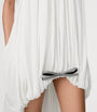 LOEWE White Silk Draped Mini Dress