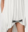 LOEWE White Silk Draped Mini Dress
