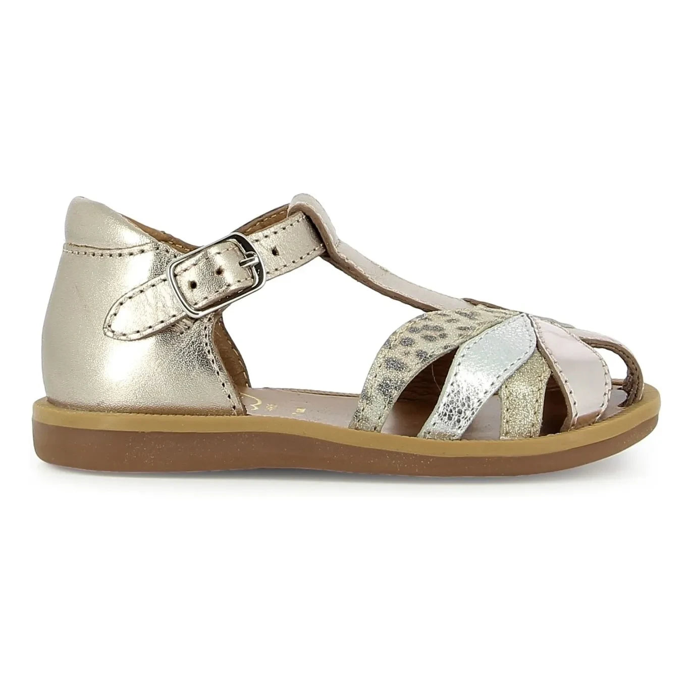Pom d'Api - Poppy Oto Metallic Sandals | Dusty Pink