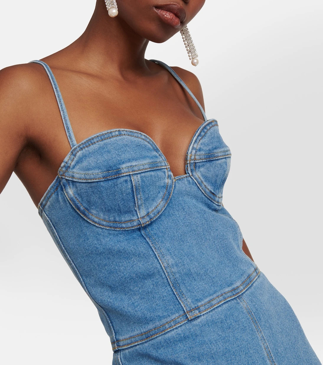 Magda Butrym - Büstiyer denim tulum