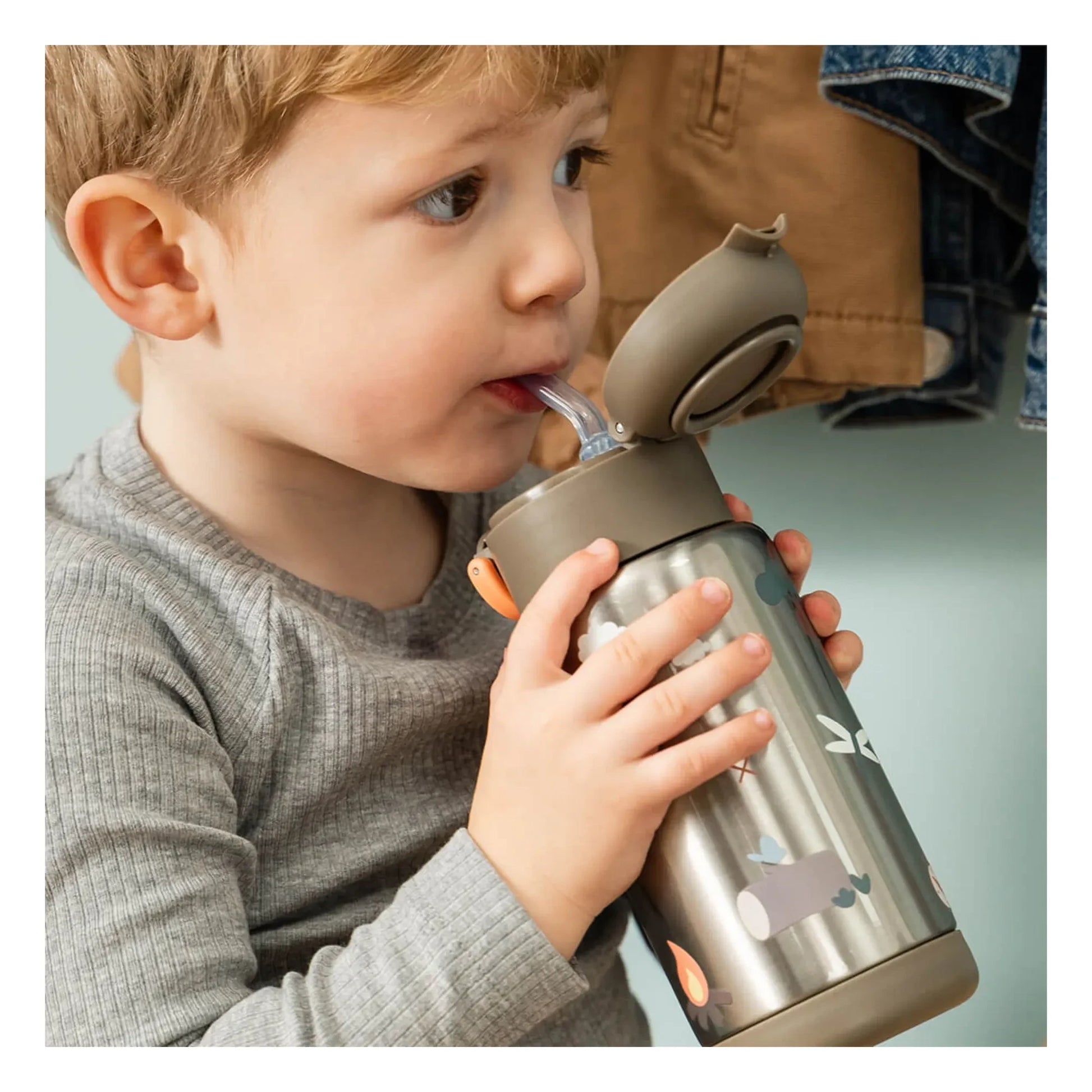 Done by deer - Trails insulated water bottle | Dark green