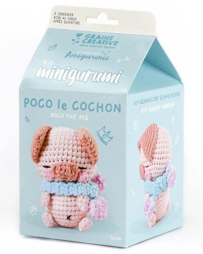 Комплект за плетене на една кука Graine Creative Kit Minigurami Cochon Poco