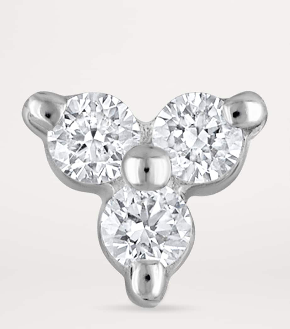 Maria Tash Diamond Trinity Threaded Stud Earring (3mm)
