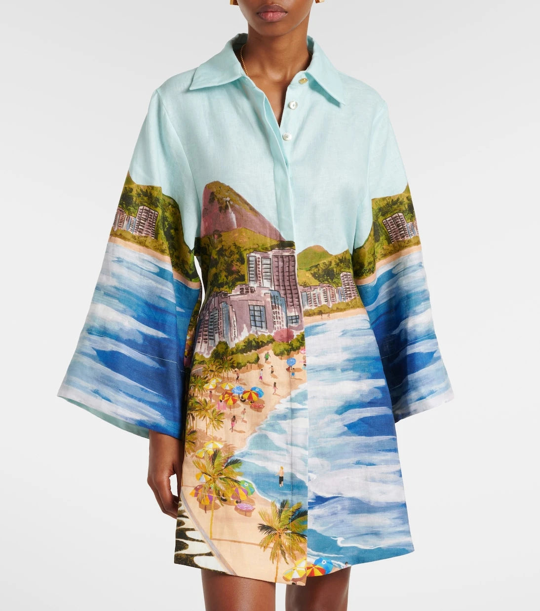 Farm Rio - Copacabana linen shirt dress