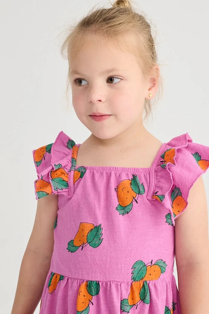 Детска памучна рокля Bobo Choses Tangerine