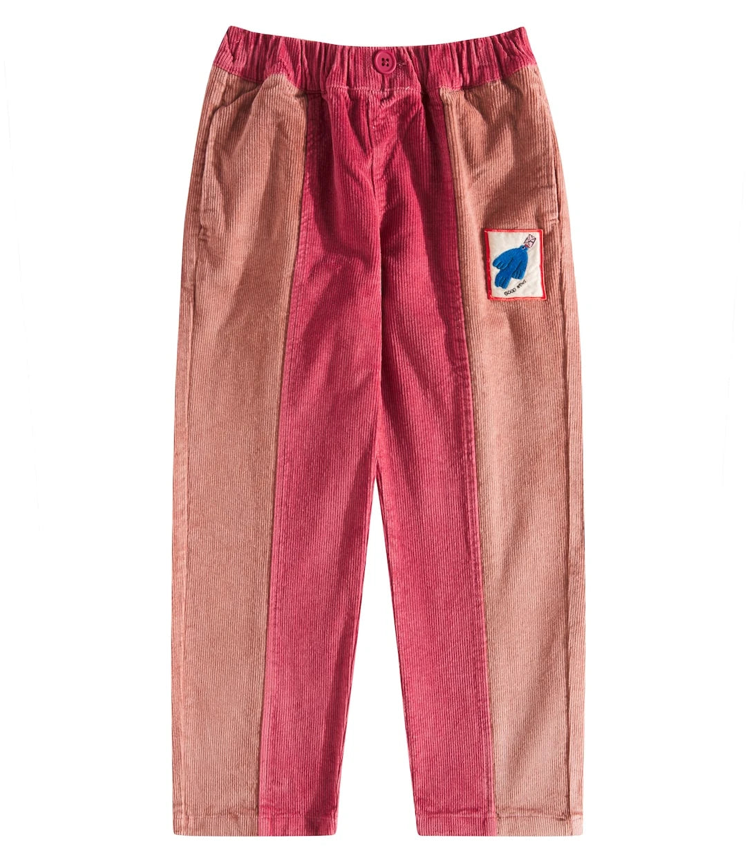 Jellymallow - Bird colorblocked corduroy pants