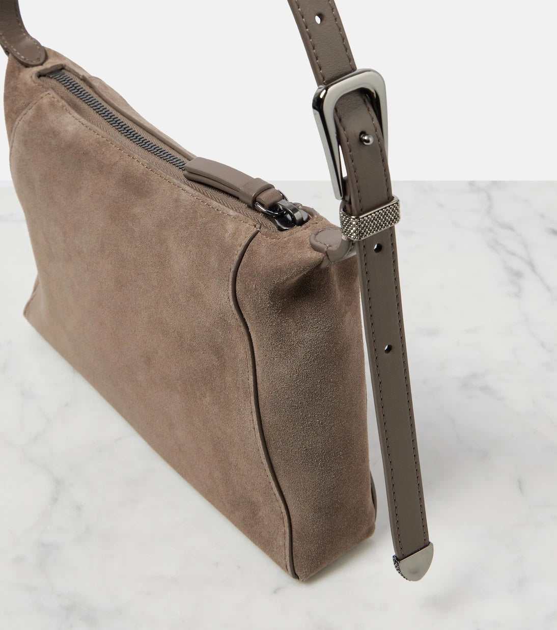 Brunello Cucinelli - Duo Small suede shoulder bag