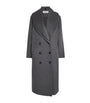 Róhe Grey Wool Double-Layered Scarf Coat