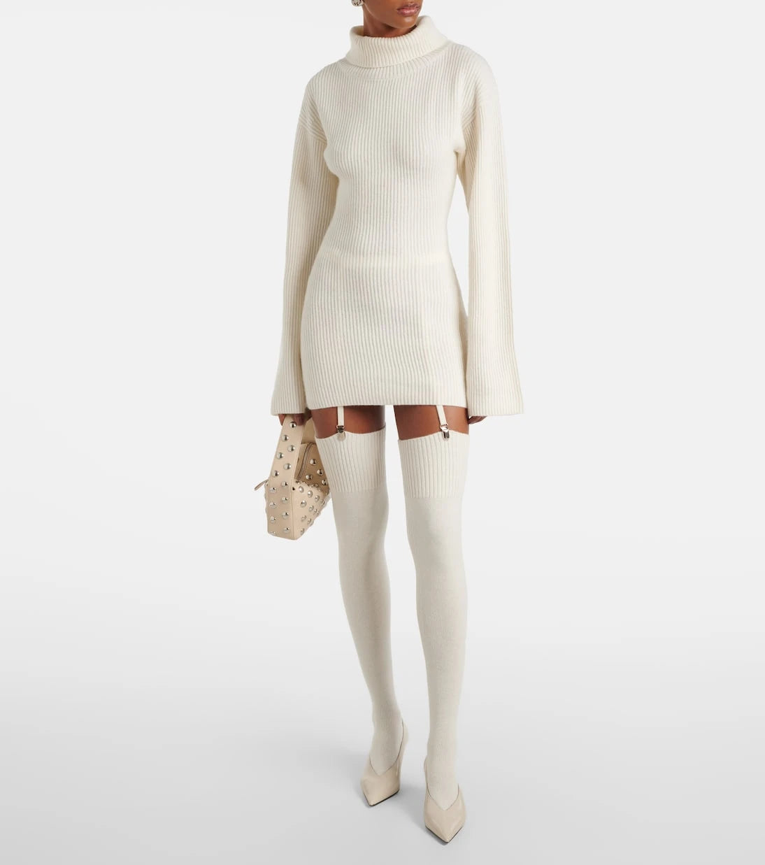 Aya Muse - Cursa cashmere sweater dress and socks