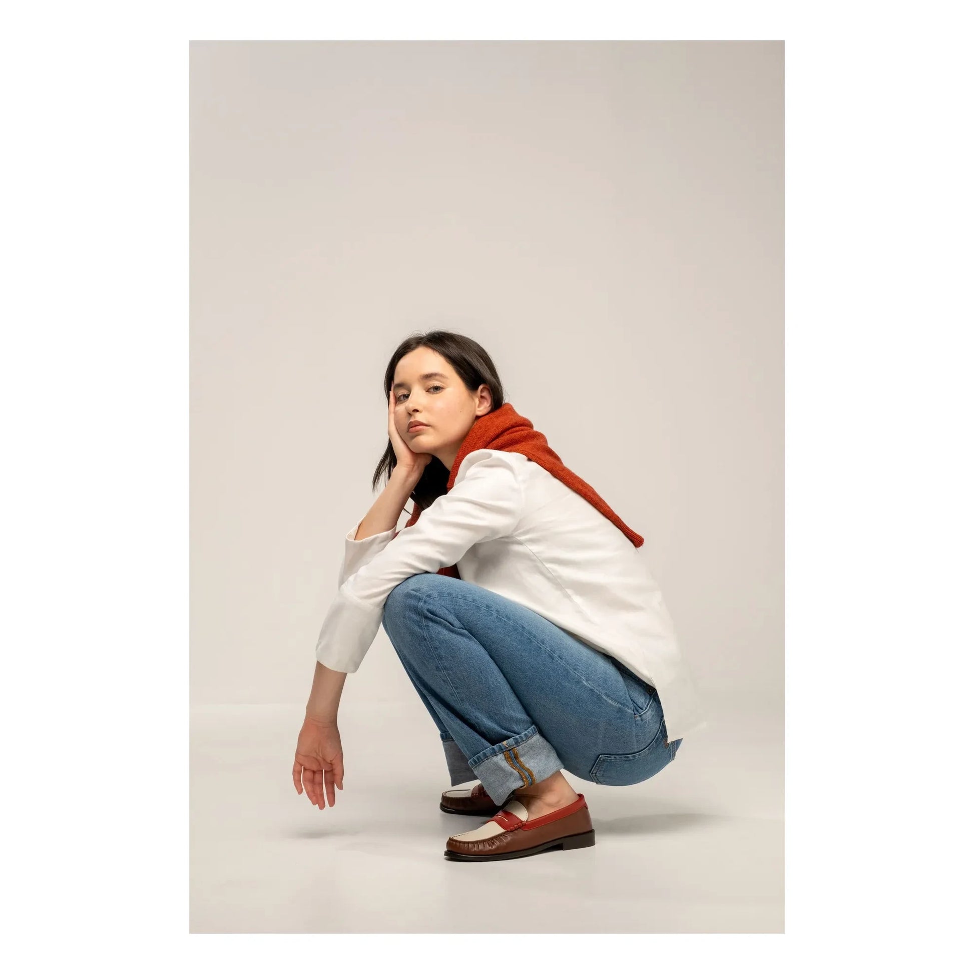 Lachoix - Penny Tricolor Loafers | Brown