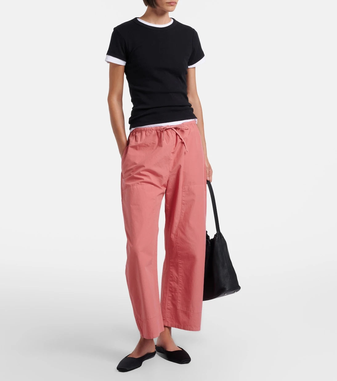 Leset - Kyoto cropped cotton wide-leg pants