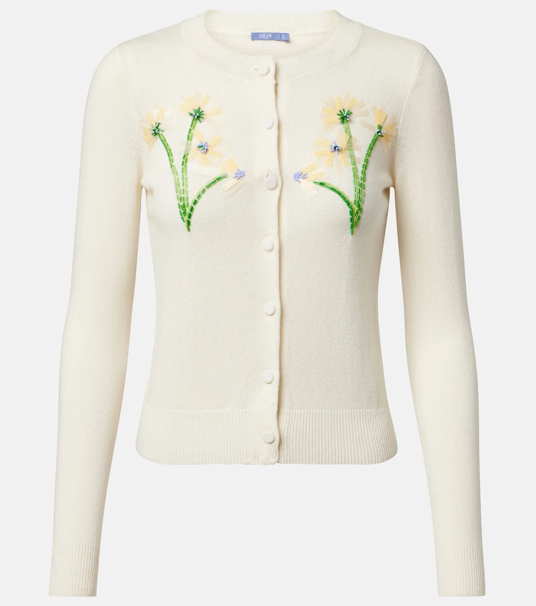 Leo Lin - Claire embellished wool and cashmere cardigan