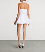 White Cotton Poplin Backless Mini Dress