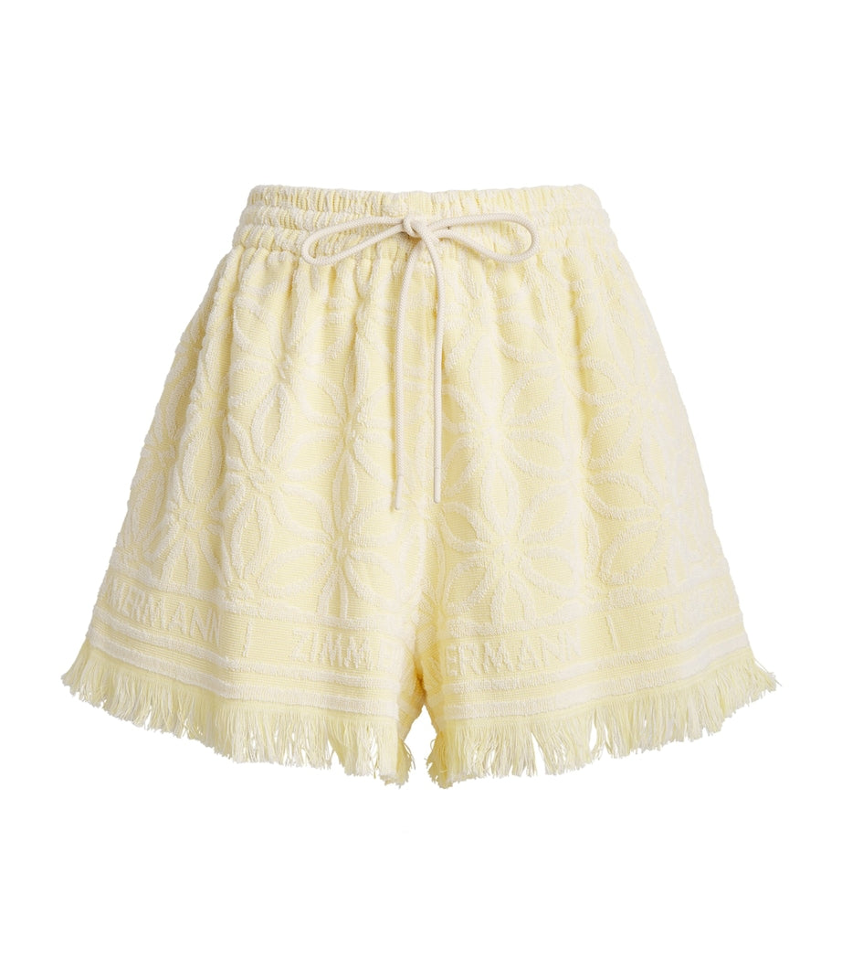 Yellow Cotton Towelling Coco Shorts