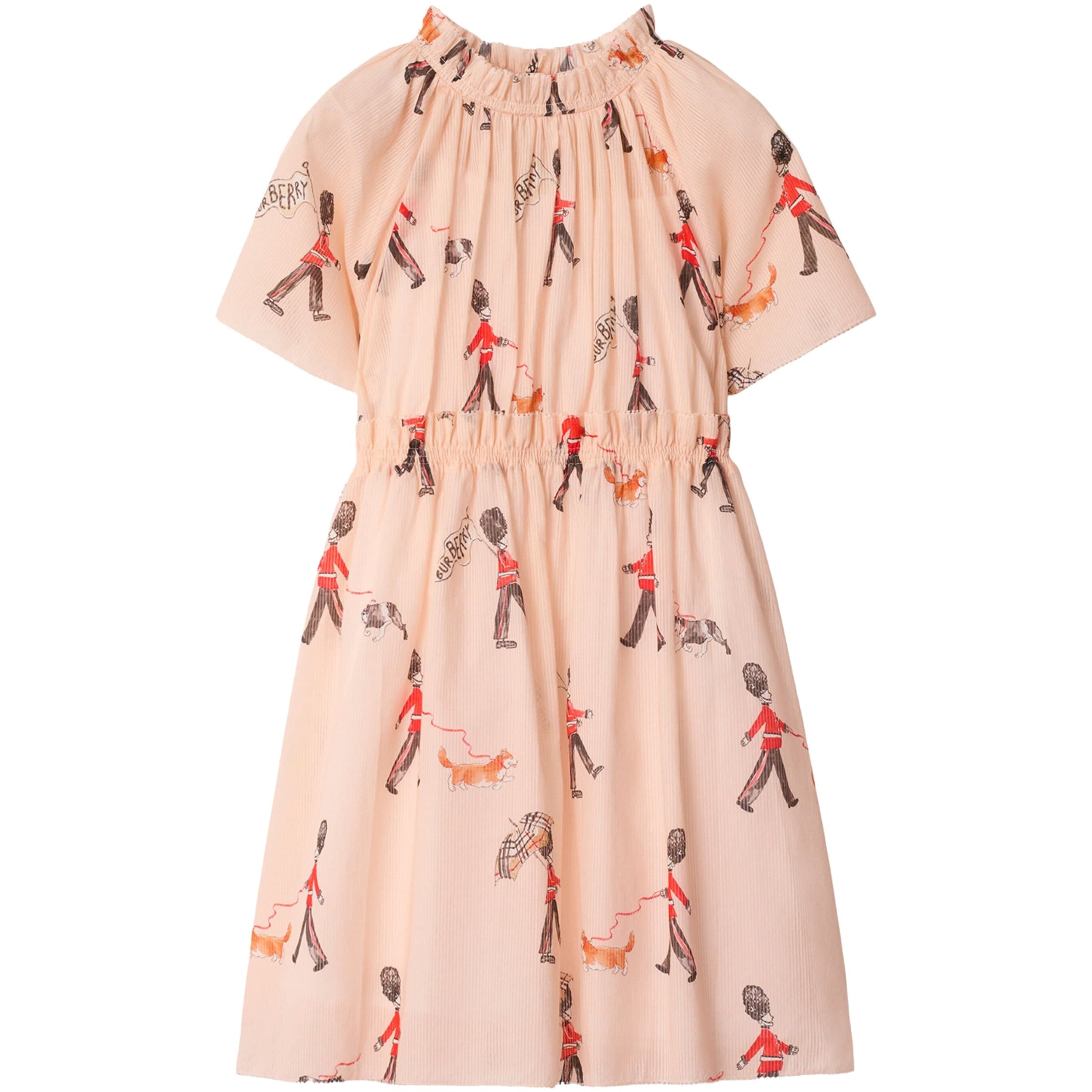 Burberry Kids Pink Cotton London Guard Dress (3-12 Years)
