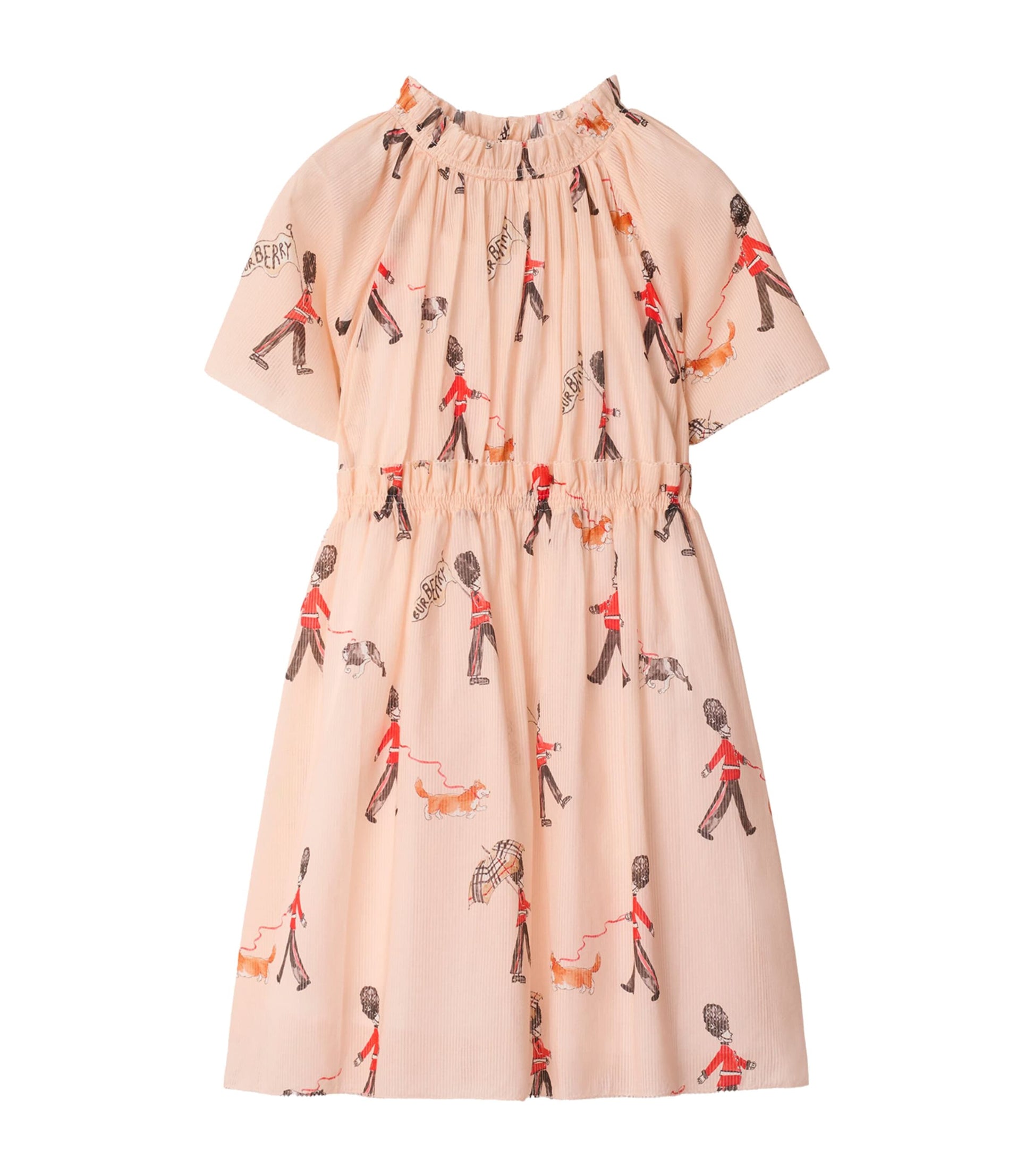 Burberry Kids Pink Cotton London Guard Dress (3-12 Years)