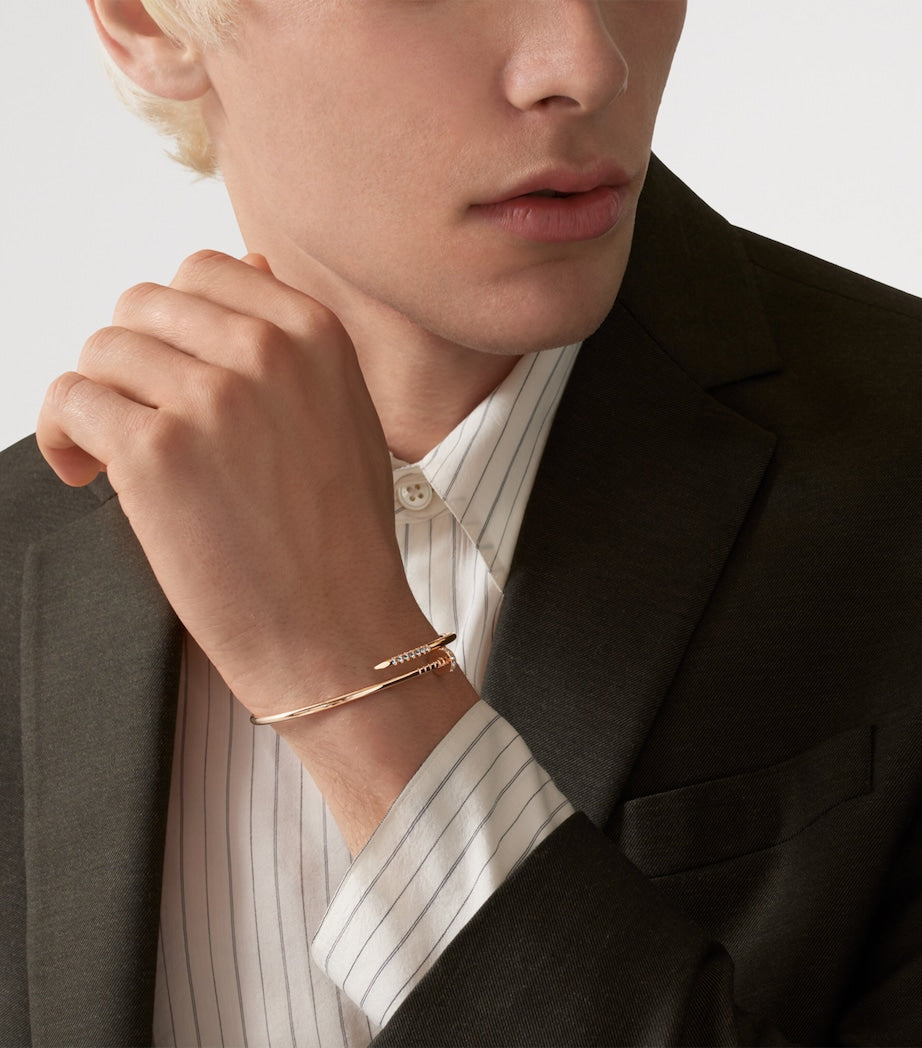 Small Yellow Gold and Diamond Juste Un Clou Bracelet