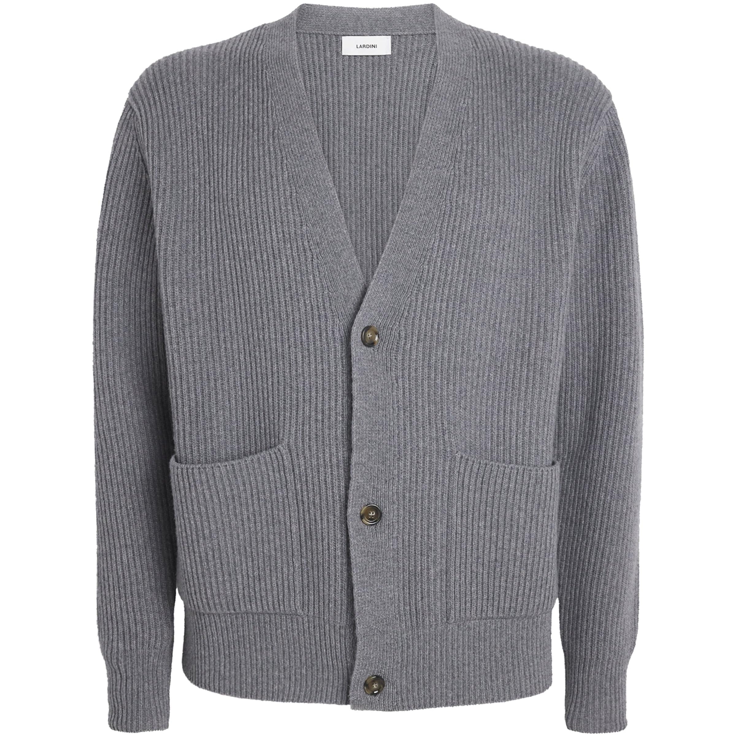 Grey Wool-Cashmere Cardigan