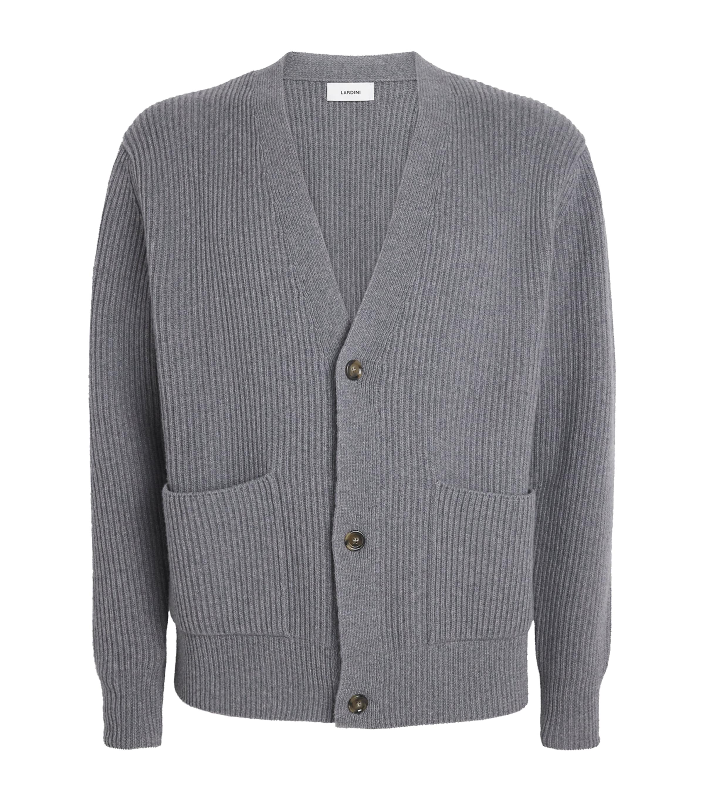 Grey Wool-Cashmere Cardigan
