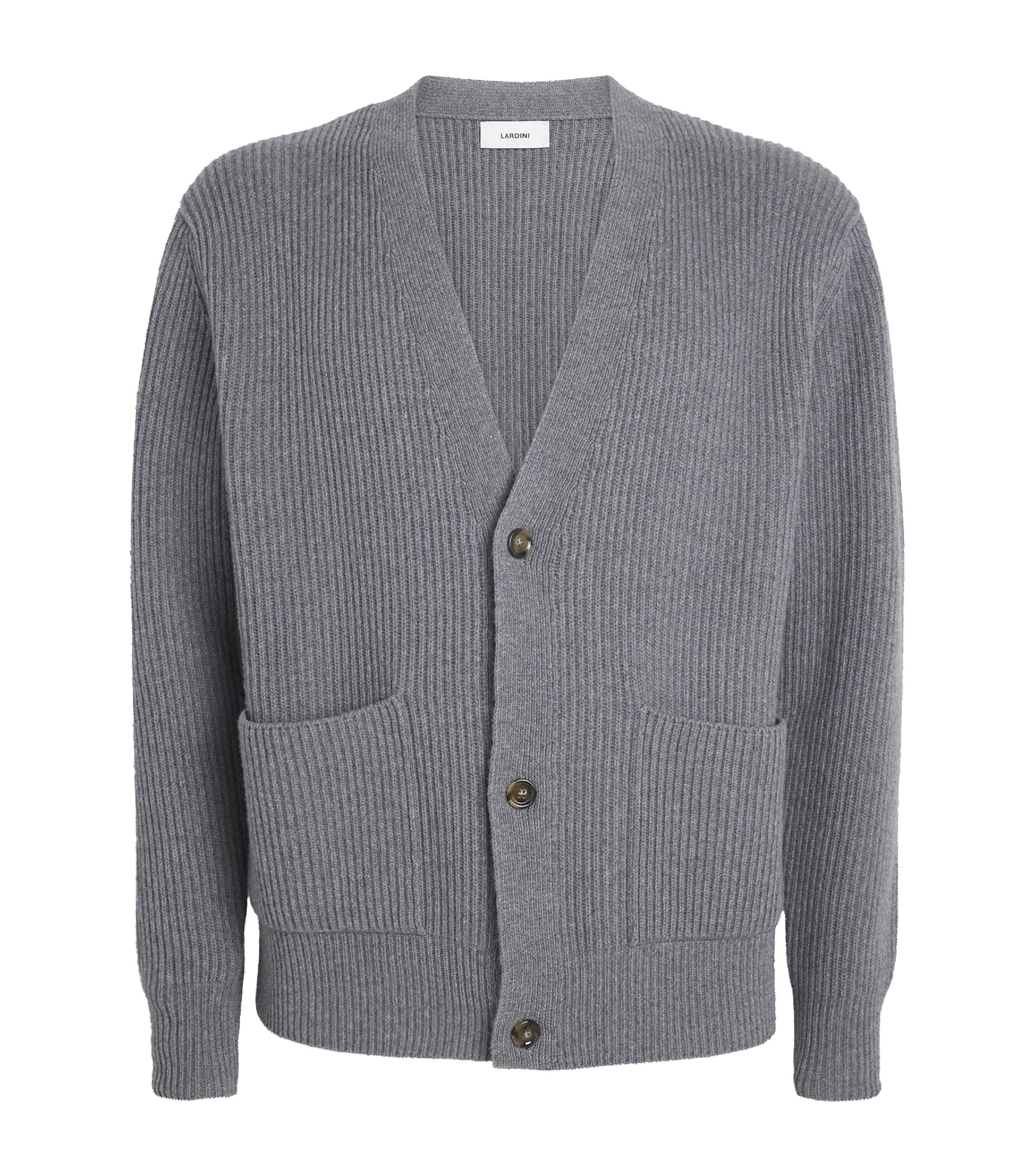Grey Wool-Cashmere Cardigan