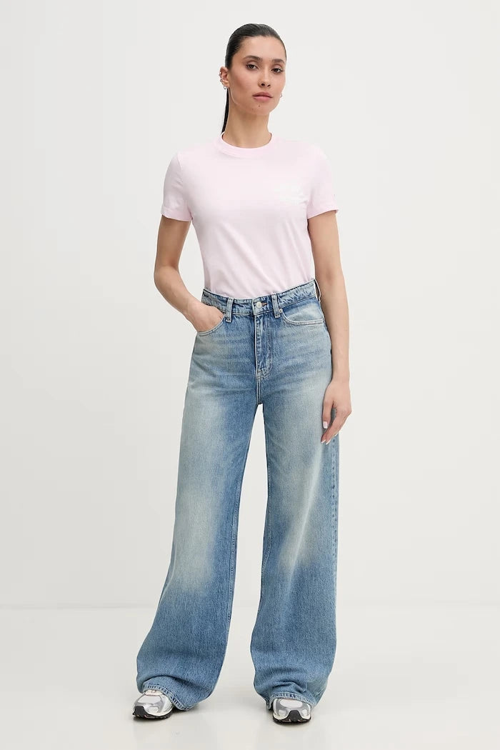 Tommy Jeans kadın pamuklu tişört