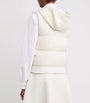 Fabiana Filippi White Wool-Silk-Cashmere-Blend Hooded Gilet